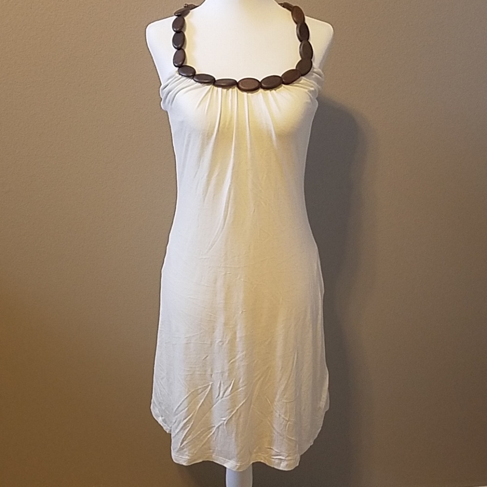 White Halter Tube Dress